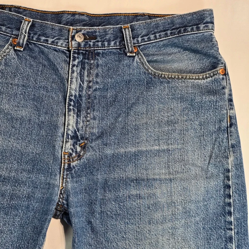 Levis 505 Regular Fit Denim Shorts Mens 38 Medium Wash Blue Jeans 34505-2114